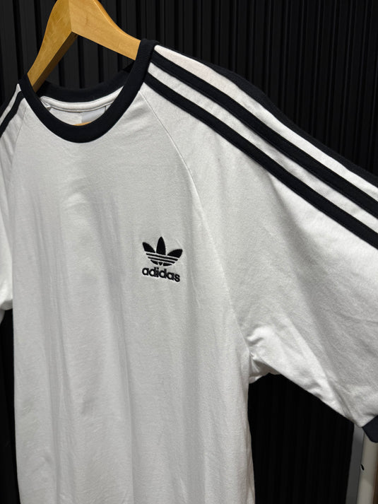 Camiseta Adidas Blanco Negro Originals Classics 3 Rayas