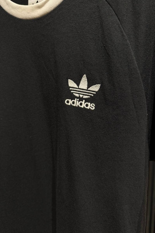 Camiseta Adidas Negro Blanco Originals Classics 3 Rayas