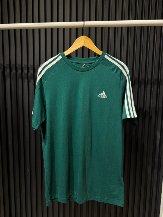 Camiseta Adidas Verde Blanco Originals Classics 3 Rayas