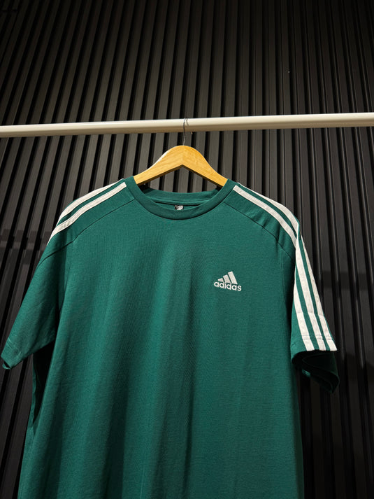 Camiseta Adidas Verde Blanco Originals Classics 3 Rayas